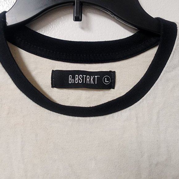 8ighth Dstrkt men's beige tshirt floral removeable sleeves Large G8EZWY - Picture 4 of 11